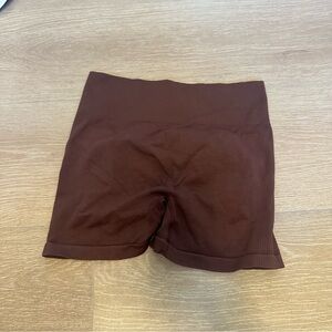 5 for $25 SHEIN brown compression workout shorts